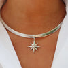 PRESLEY STERLING BURST CHARM NECKLACE
