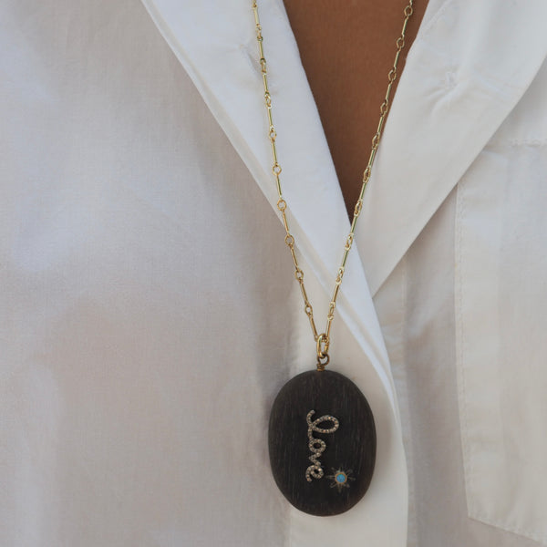 MYLA LOVE WOOD NECKLACE