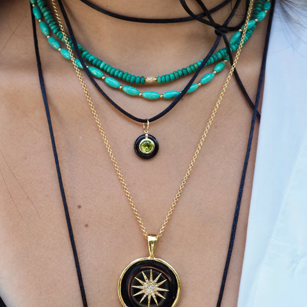 FIA TURQUOISE BEADED NECKLACE