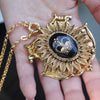QUEEN SHIELD STATEMENT  NECKLACE