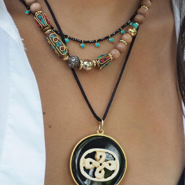 HENDRIX TURQUOISE DROP BEADED NECKLACE