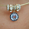 SAREE WHITE  TOPAZ ROUND CHARM ONLY