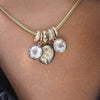 SAREE WHITE  TOPAZ ROUND CHARM ONLY