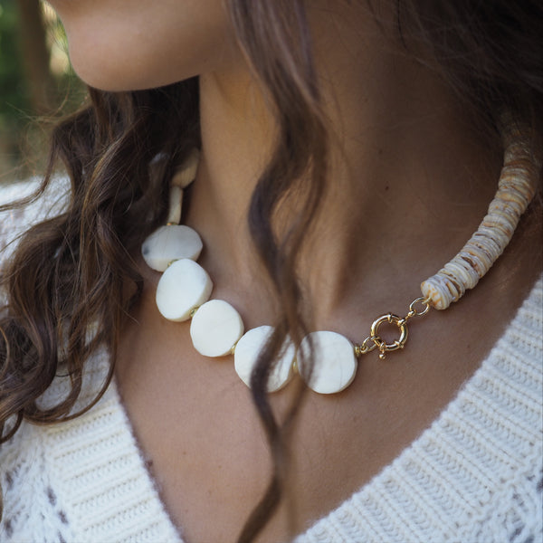 EVA BONE BEADED NECKLACES