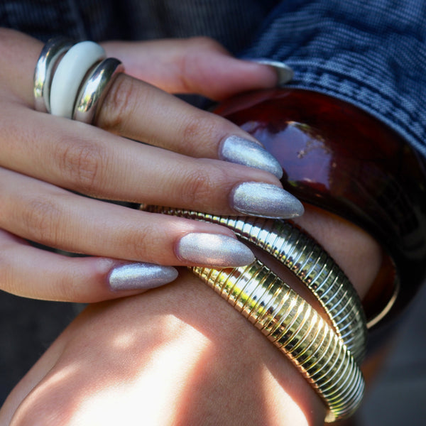 CASEY WHITE ENAMEL STACKING RING