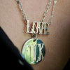 FUCK STERLING SILVER  DISC NECKLACE