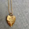 LOVE YOU MORE - MANTRA HEART NECKLACE