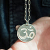 FUCK STERLING SILVER  DISC NECKLACE