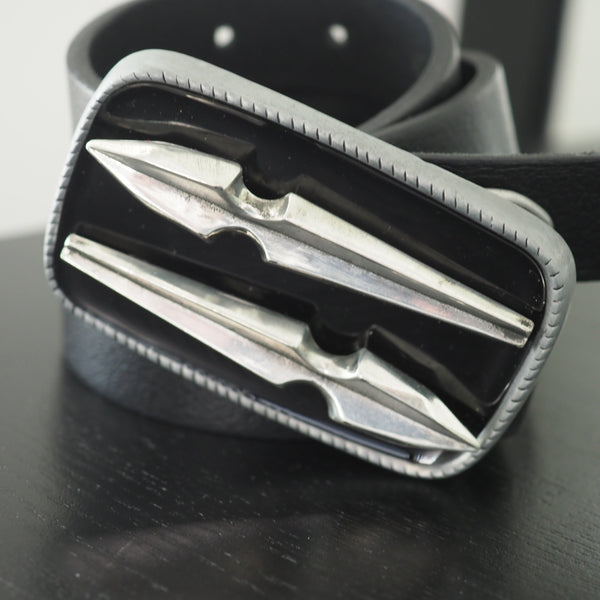 DOUBLE DAGGER BELT BUCKLE