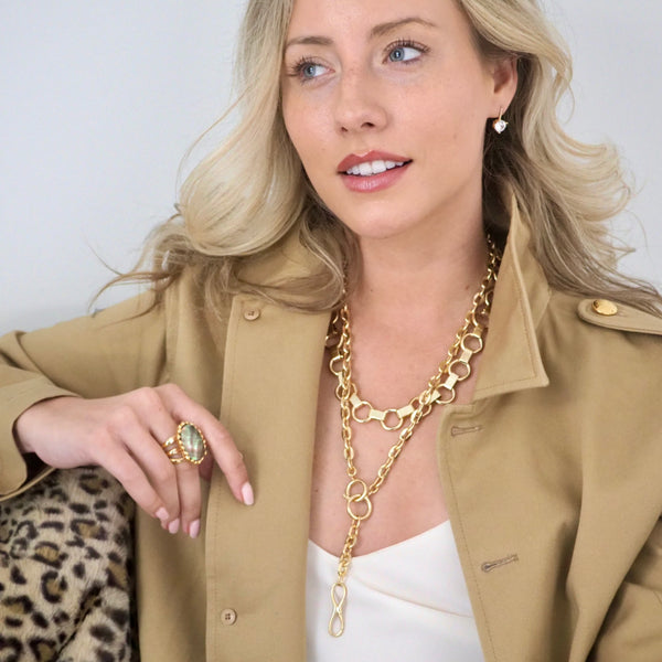 GRAYSON ROUND  LINK CHAIN NECKLACE