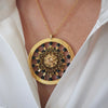HARLEY CIRCLE FLORAL  BURST NECKLACE