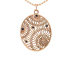 BECKY OVAL FILAGREE PENDANT NECKLACE