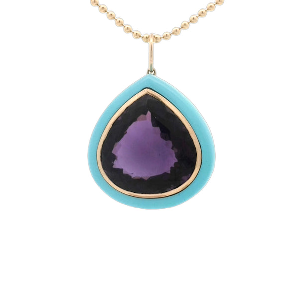 ELLA RAY TURQUIOSE + AMYTHEST PENDANT