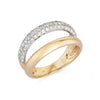 WALLACE DOUBLE CLAM DIAMOND BAND RING