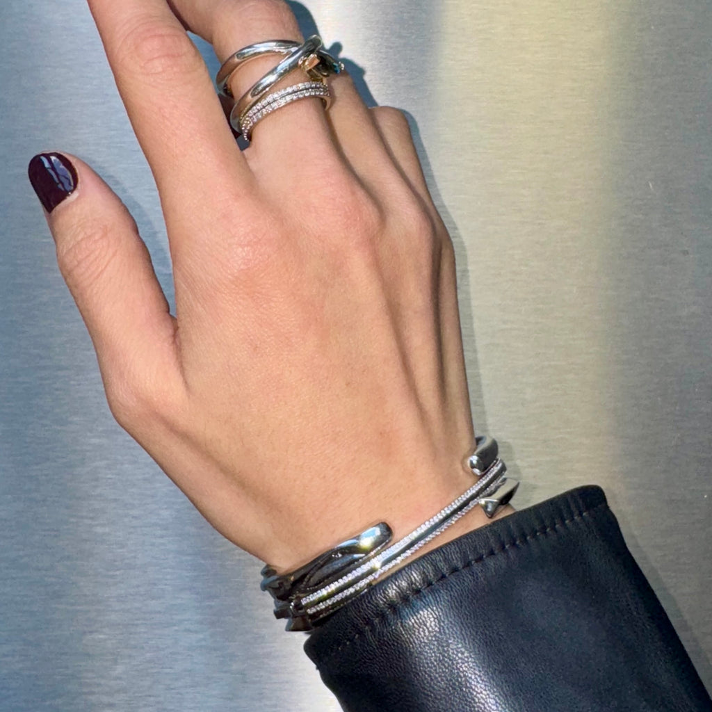 JILLIAN- DIAMOND  EDGE BANGLE BRACELET