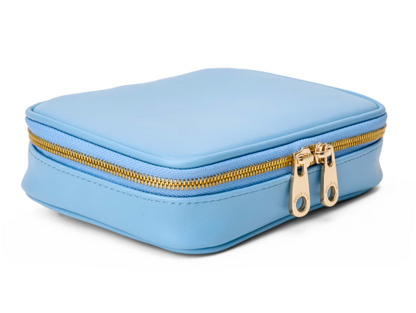 BOULEVARD ISABELLA LEATHER JEWELRY CASE - DENIM