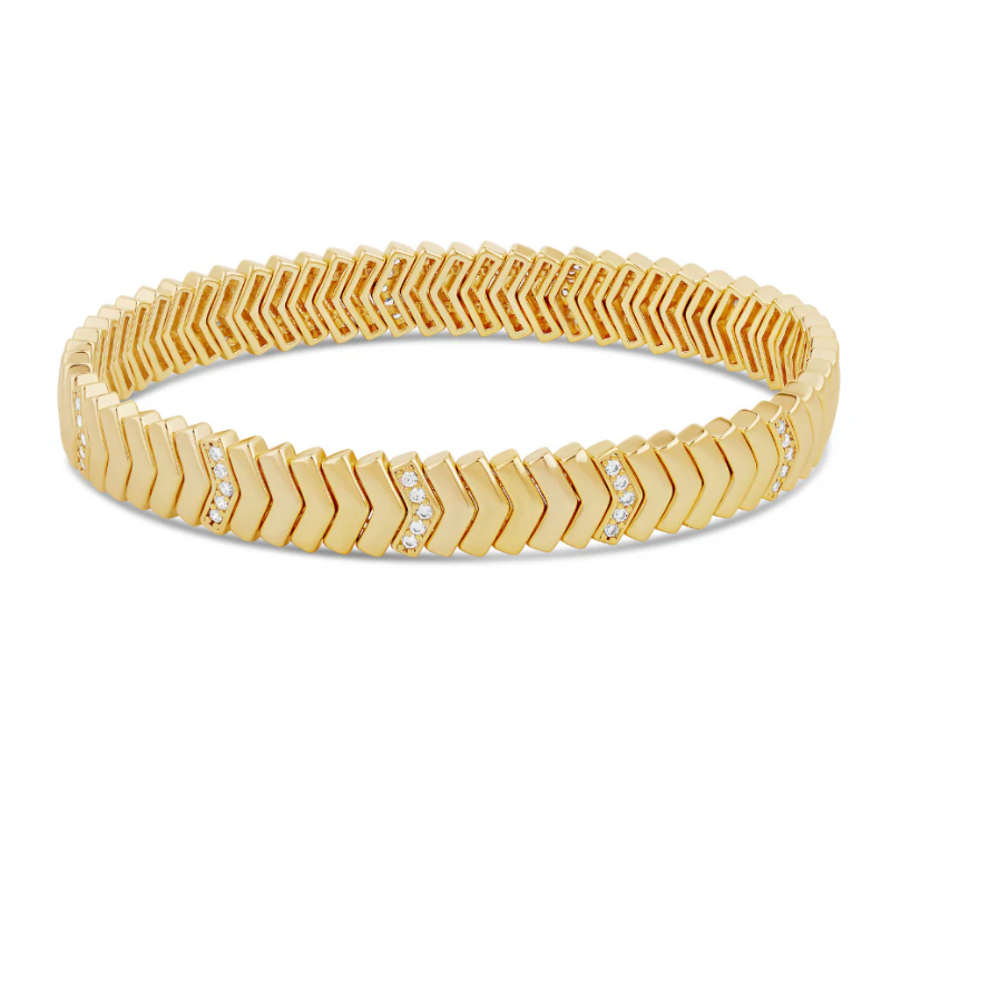 BO CHEVRON PAVE STRETCH  BRACELET