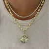 RACHEL GOLDEN ORBIT FOB CHAIN NECKLACE