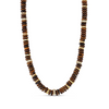 CHARLEE TIGER EYE PUKKA NECKLACE