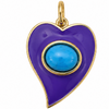 ILSA POINTED 1" ENAMEL HEART BURST NECKLACE
