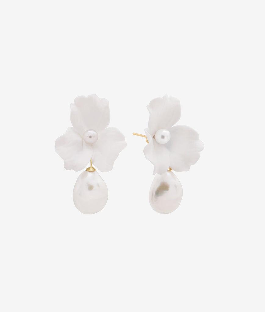 SHASHI FIORINA PEARL DROP EARRING