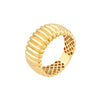 LUZ RIBBED WIDE BANG RING