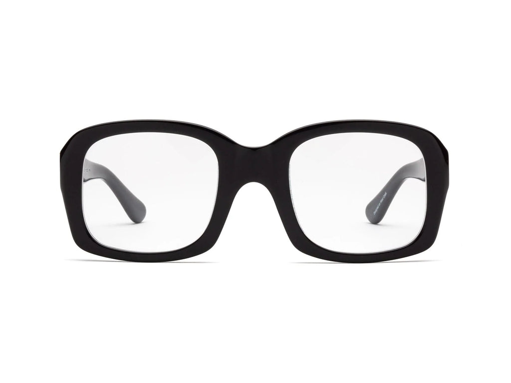 CADDIS SHELBY READERS - POLISHED BLACK/VODKA