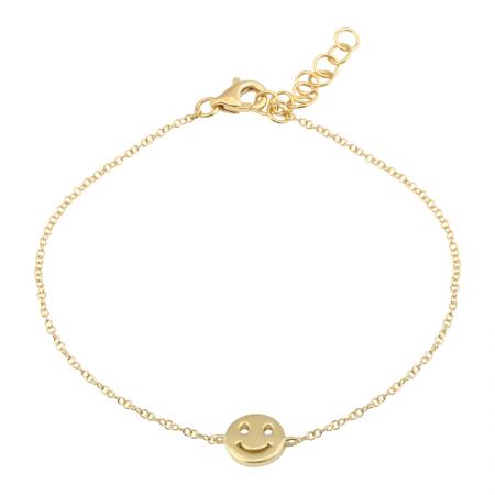 ELLY GOLD SMILEY FACE BRACELET