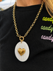 ISABEL MOTHER OF PEARL HEART NECKLACE