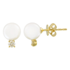 SARENA PEARL/GOLD STUD EARRINGS
