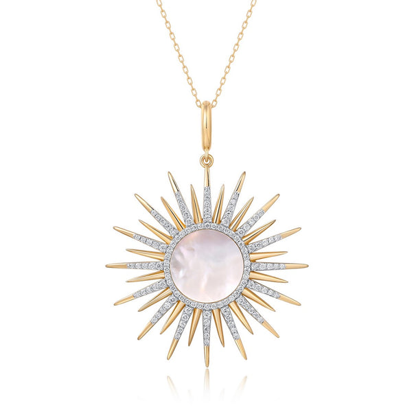 KELLY MOTHER OF PEARL BURST PENDANT
