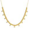 STARR GOLD BEADED DROP DIAMOND NECKLACE