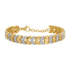 KARRIE  DIAMOND LEAF PATTERN  BRACELET
