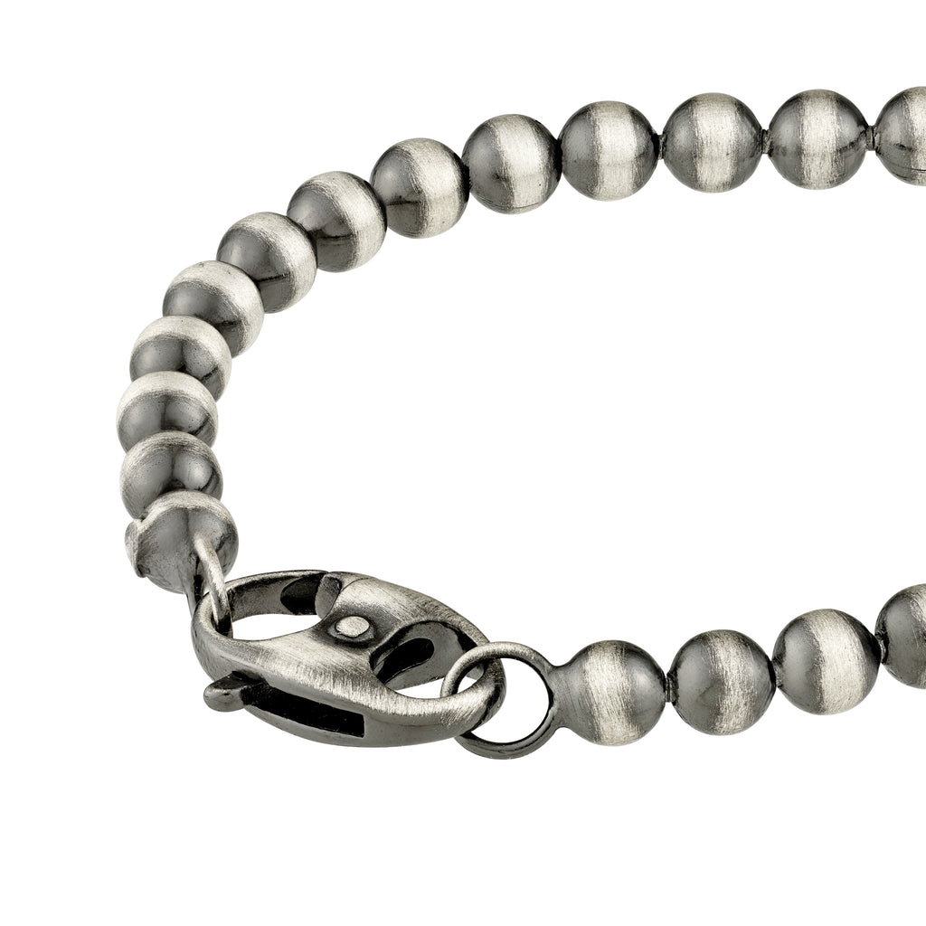 VINNY ROUND BEAD MARINER LOCK BRACELET