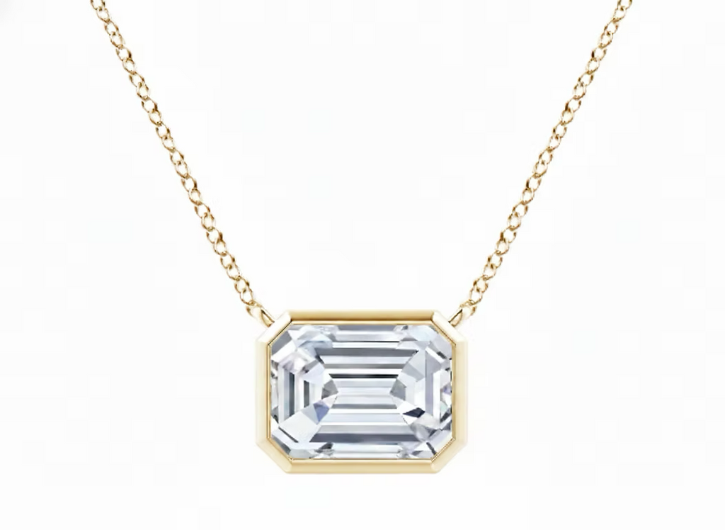 LAUREN EMERALD CUT LAB GROWN DIAMOND NECKLACE