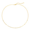 KELLY  SEVEN DIAMOND SKINNY OMEGA CHAIN NECKLACE