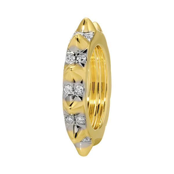 DAKOTA GOLD SPIKE DIAMOND RONDELLE