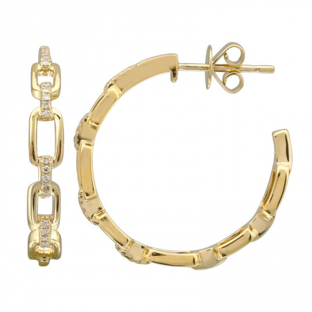 GRACE  CHAIN LINK  HOOP EARRINGS
