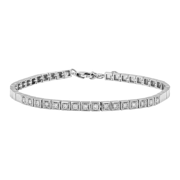 TROY SQUARE MOUNT DIAMOND  BRACELETS