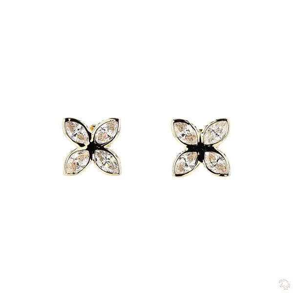 ZOEY BEZEL BUTTERFLY  EARRINGS