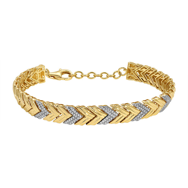 ISABEL GOLD + DIAMOND CHEVRON  BRACELET