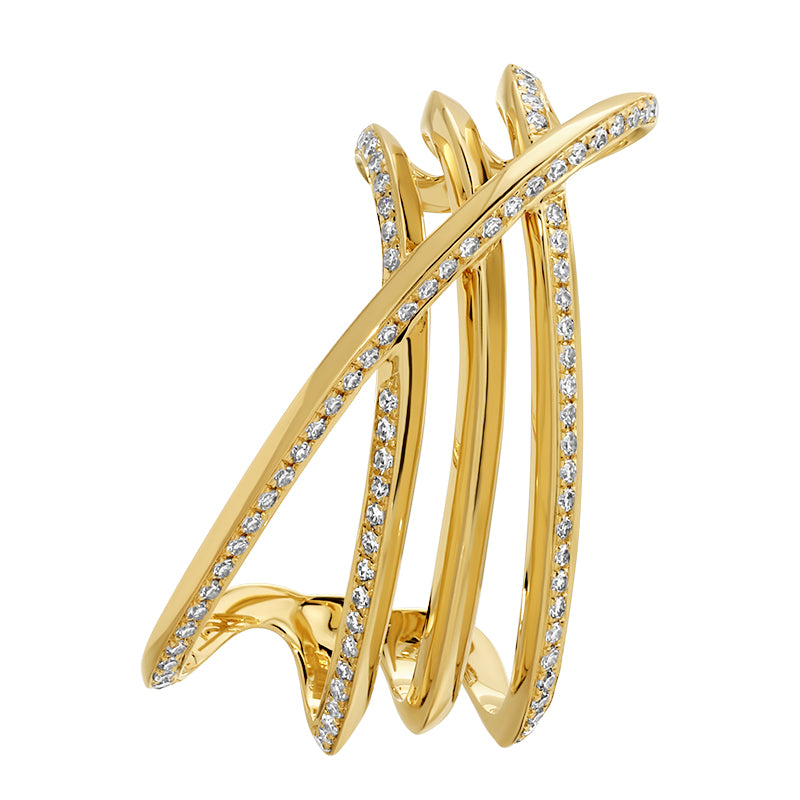 LUCA CAGED DIAMOND LOBE STUD  EARRING