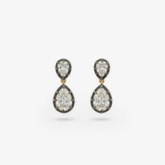 PEAR GEORGIAN CUT EARRINGS