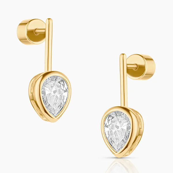 ALOISE PEAR DROP STUD  EARRINGS