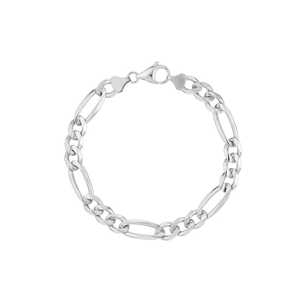 WESTY CONCAVE  8.4 MM FIGARO CHAIN LINK BRACELET