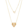 LIA FLUTED HEART NECKLACE.