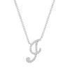 SCRIPT DIAMOND INITIAL NECKLACES