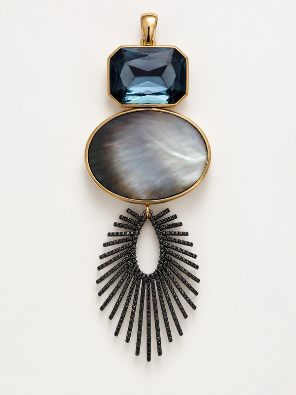 HENRY TRIPLE BURST DROP  NECKLACE -