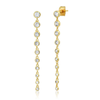 KELSEY GRADUATED BEZEL SET CZ LINEAR  EARRINGS