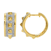 ROCKER  PYRAMID HUGGIE EARRINGS